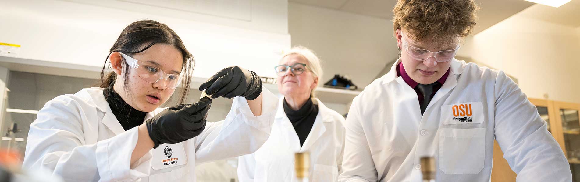 students in a lab