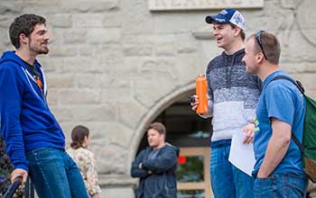 students outside